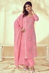 Pure Linen Block Print With Handwork Salwar Suit