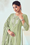 Superior Cotton Lucknowi With Hand Work Print Salwar Suit