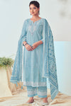 Superior Cotton Lucknowi With Hand Work Print Salwar Suit