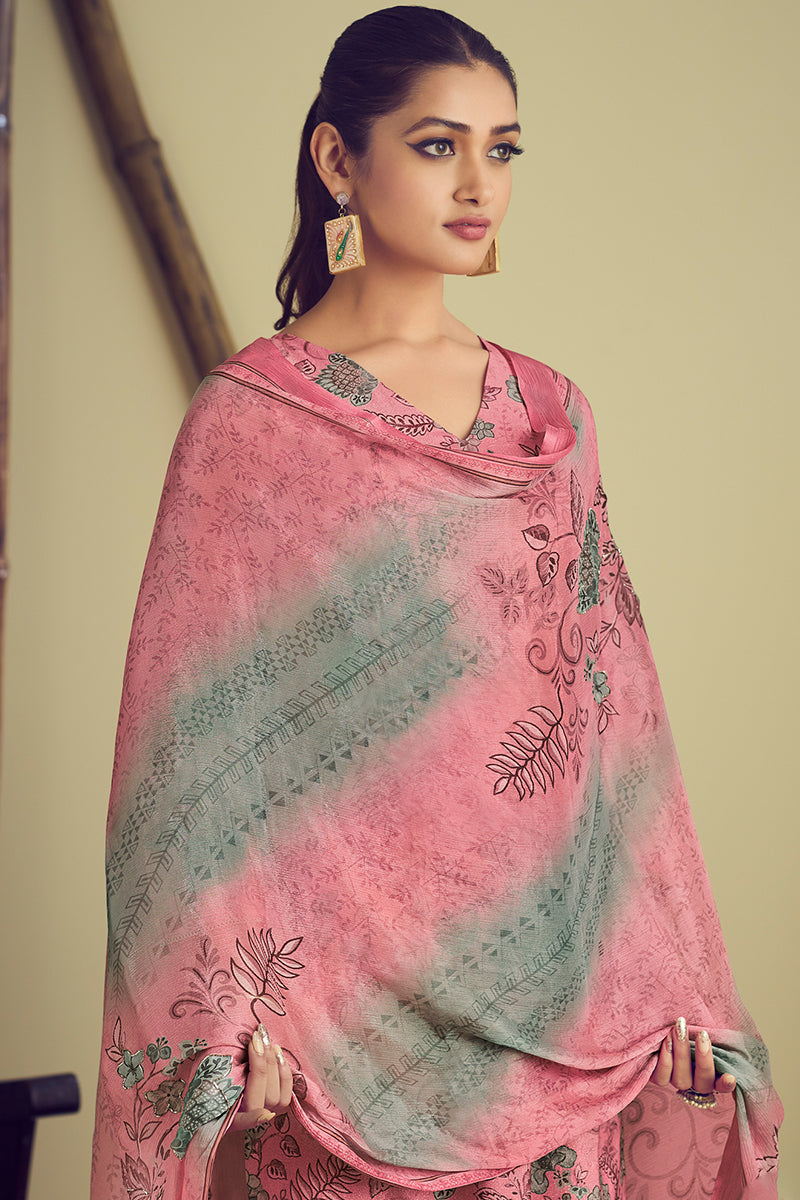 Exude Sophistication In A Pure Bemberg Rose Silk Beige Color Salwar Suit