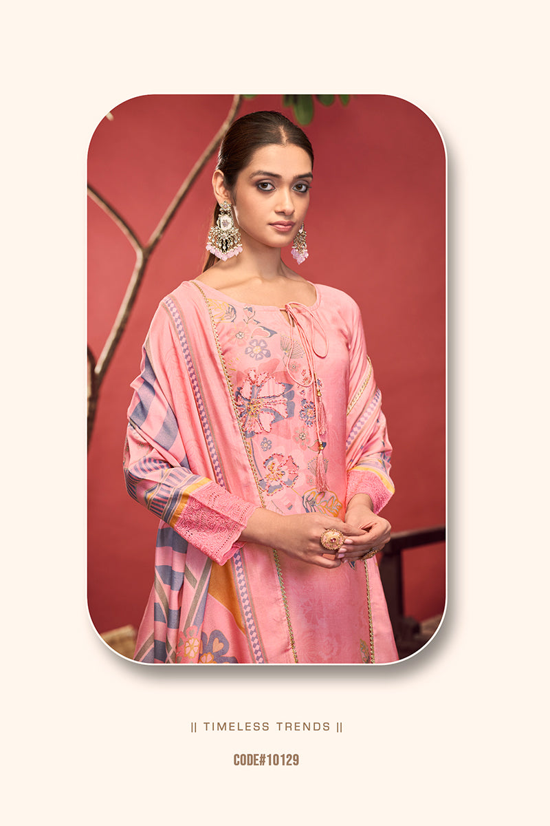 Channel Timeless Beauty in a Sky Blue Pure Bemberg Muslin Salwar Suit