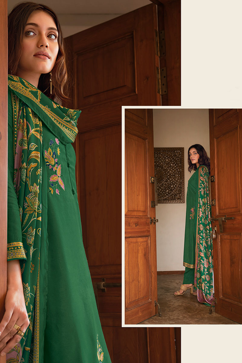 Ayan Pure Bemberg Russian Silk Salwar Suit Design 1013