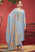 Channel Timeless Beauty in a Sky Blue Pure Bemberg Muslin Salwar Suit