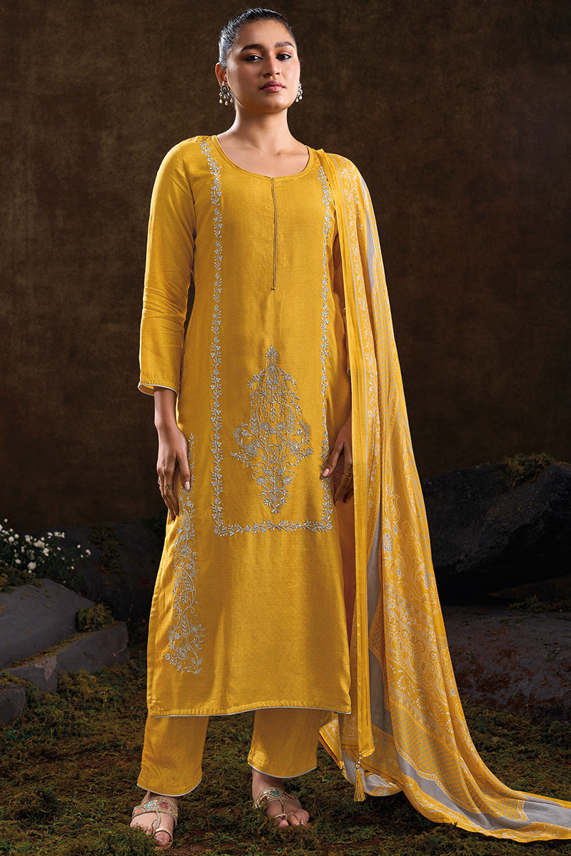 Ethereal Elegance in Blue Coral Pure Bemberg Muslin Salwar Suit