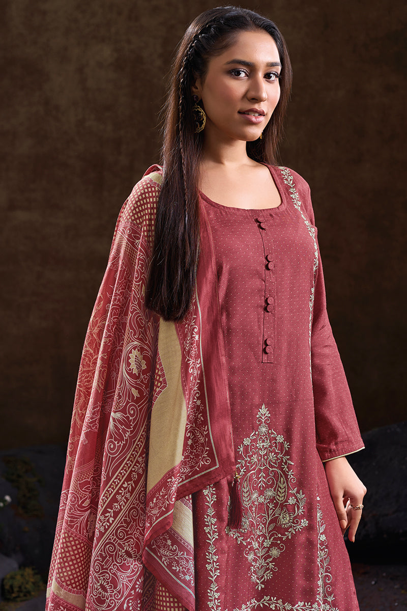 Ethereal Elegance in Blue Coral Pure Bemberg Muslin Salwar Suit