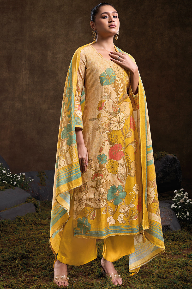 Bemberg Tussar Tissue Salwar Suit