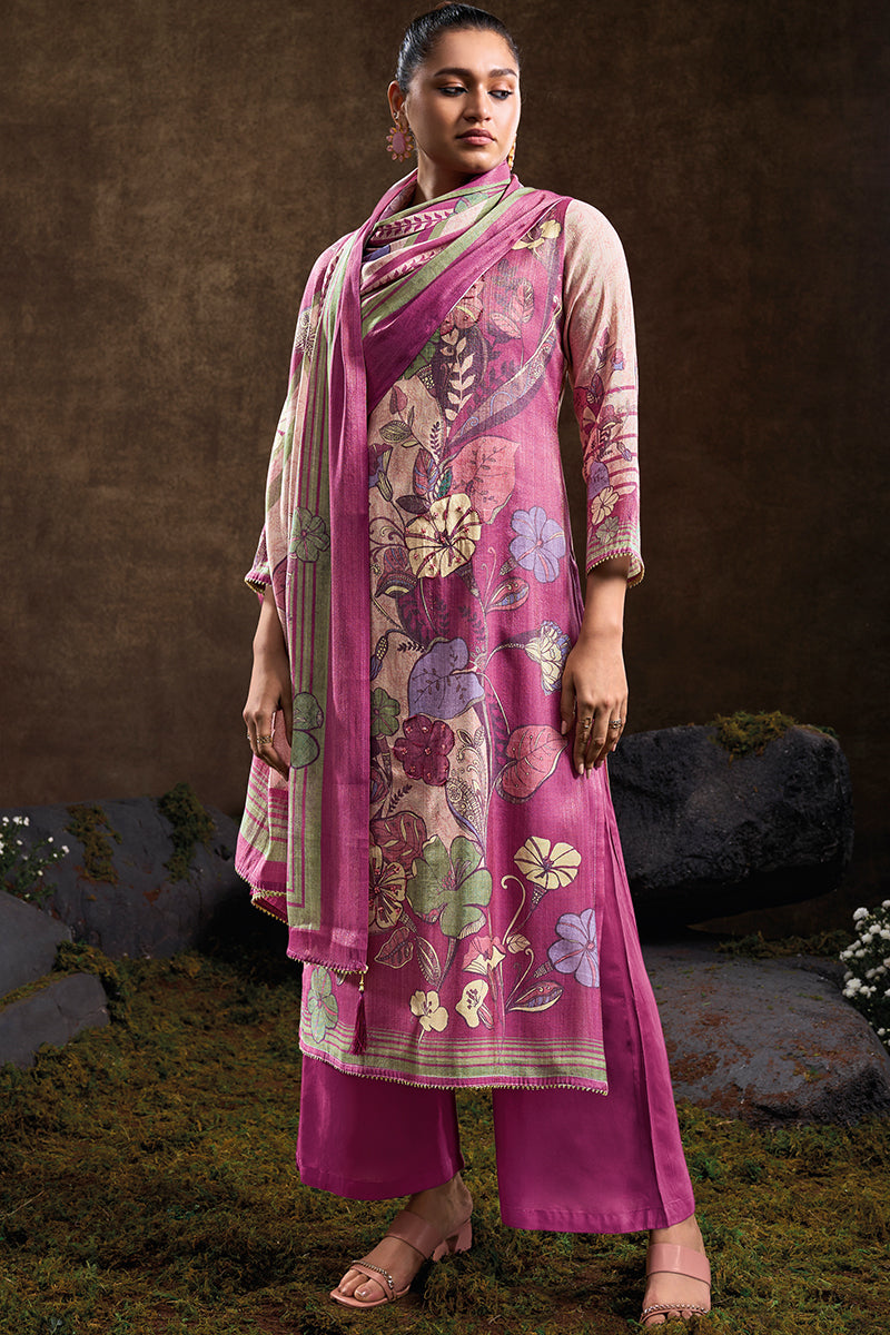 Bemberg Tussar Tissue Salwar Suit