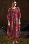Glimmering Red Berry Pure Russian Silk Salwar Suit