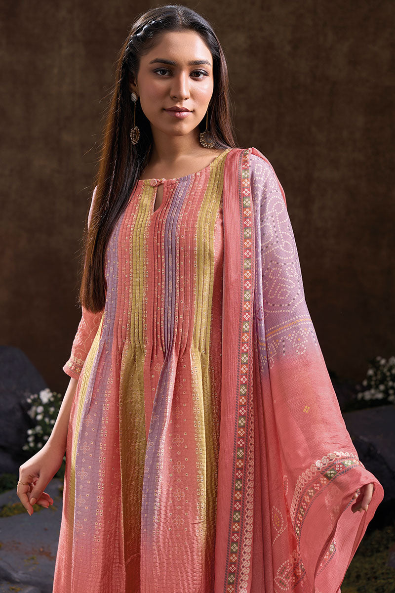 Pure Vintage Silk Digital Print Salwar Suit