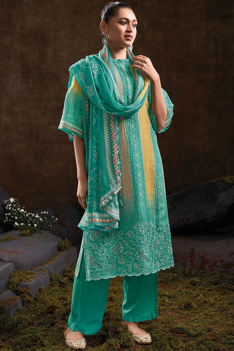 Pure Vintage Silk Digital Print Salwar Suit