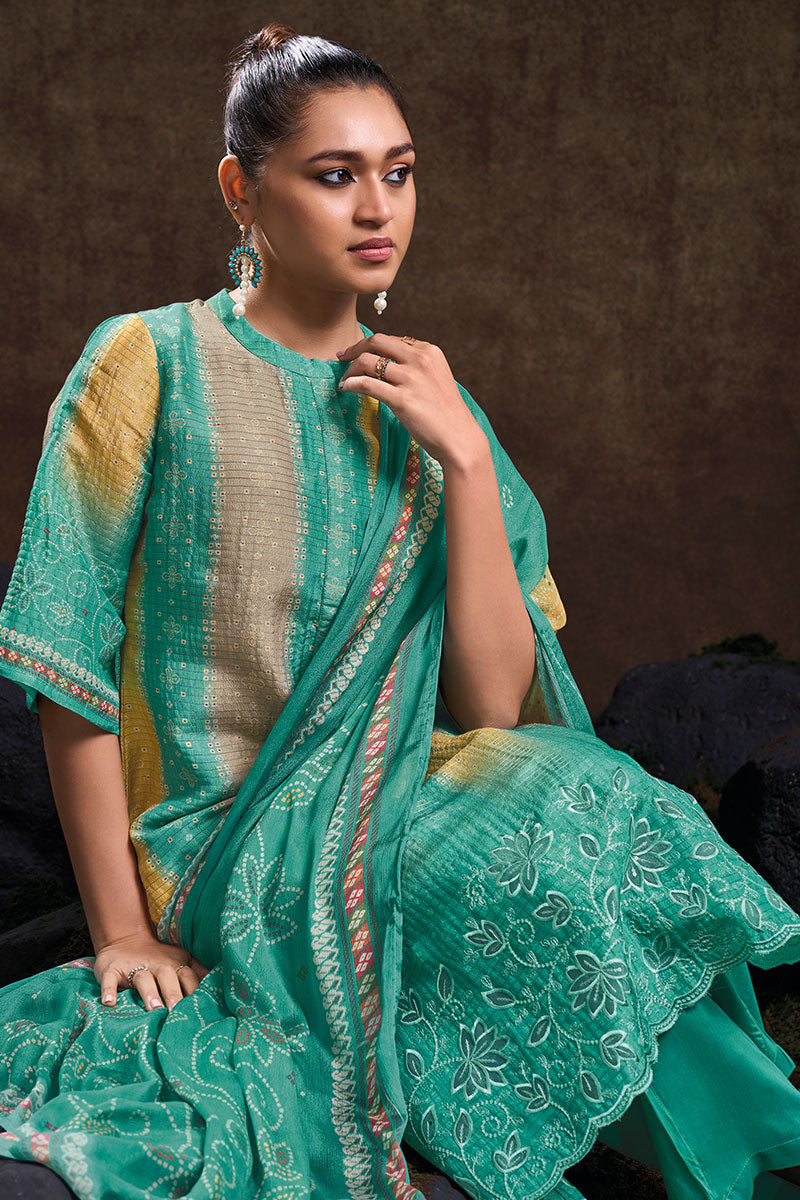 Pure Vintage Silk Digital Print Salwar Suit