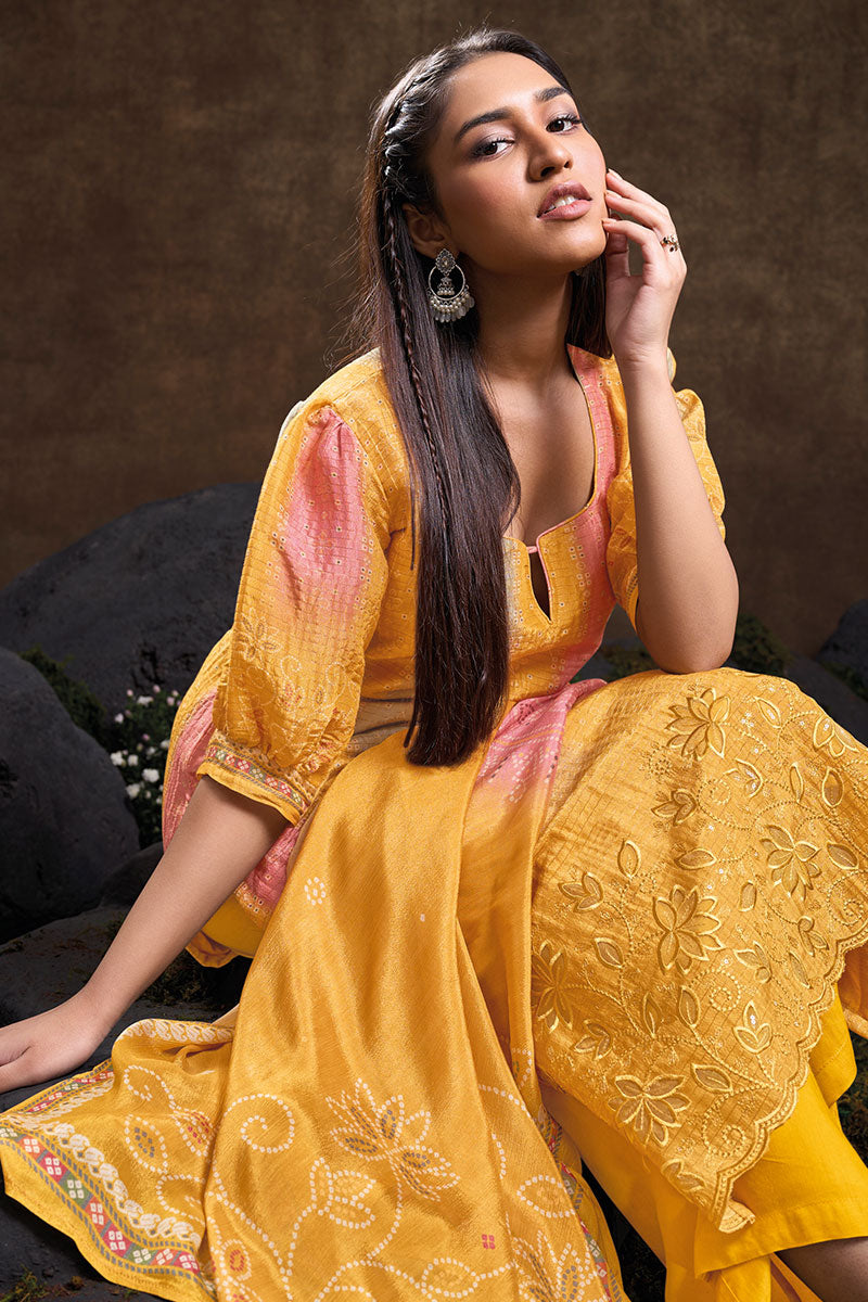 Pure Vintage Silk Digital Print Salwar Suit