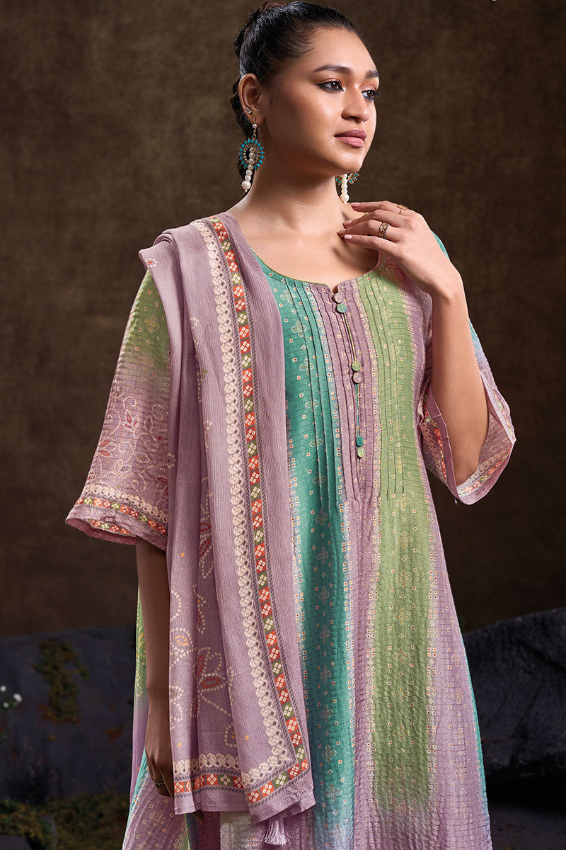 Pure Vintage Silk Digital Print Salwar Suit