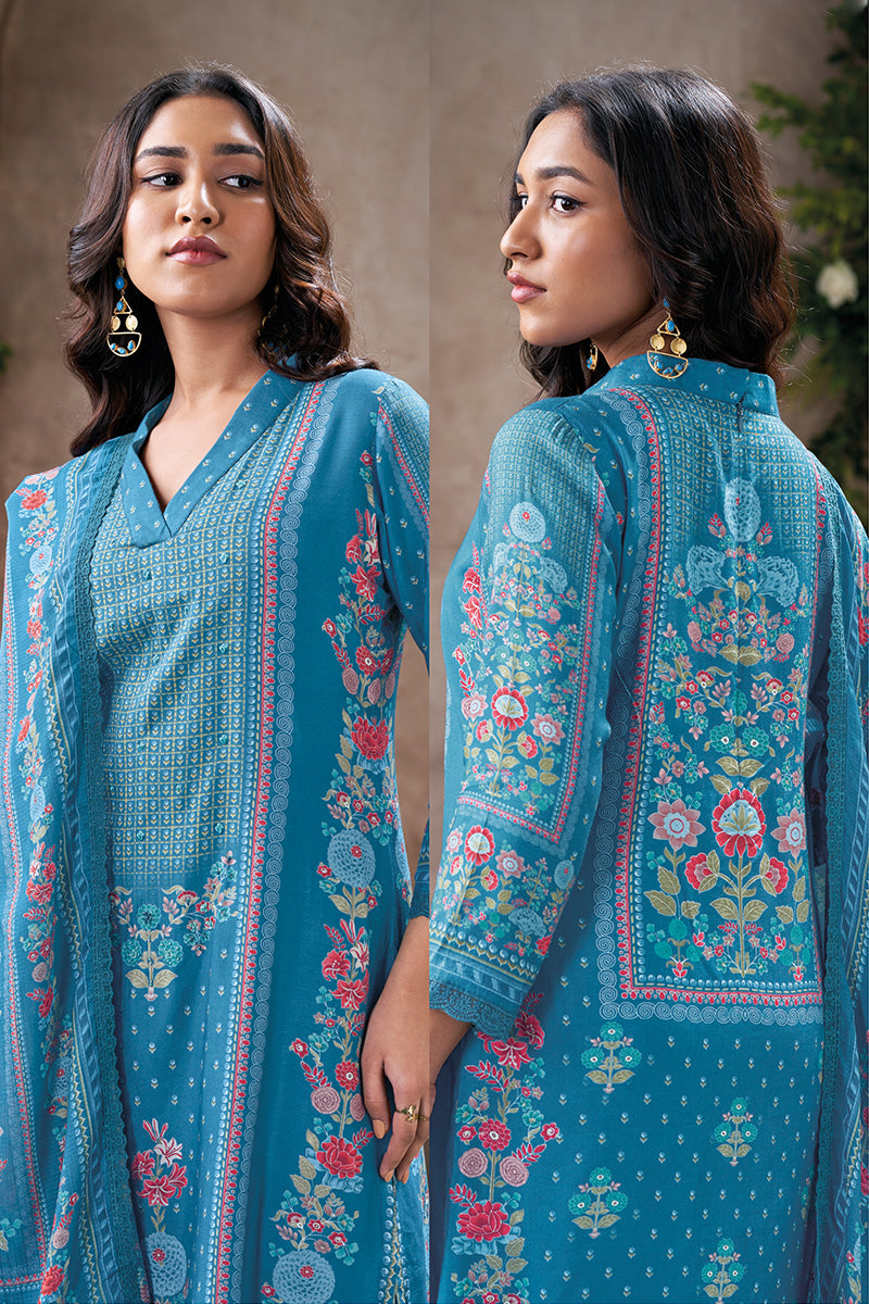 Captivate in a Timeless Zamesi Desert Pure Soft Silk Salwar Suit