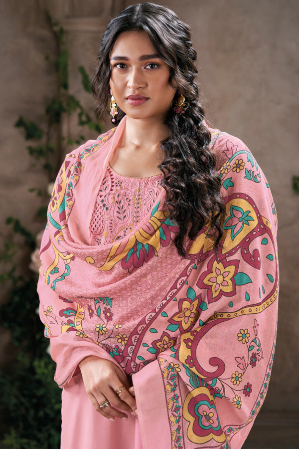 Pure Cotton Silk Embroidered Salwar Suits