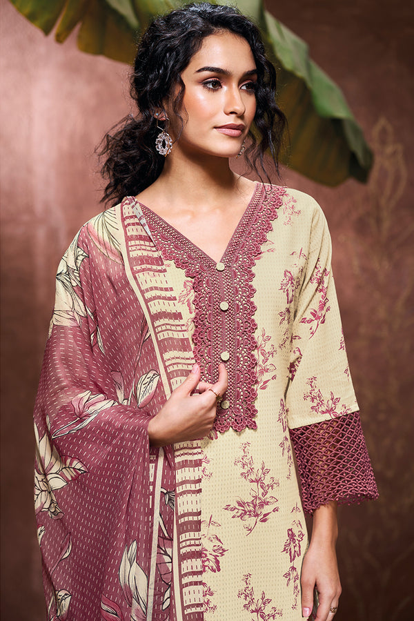 Superior Cotton Block Print With GPO Laces Salwar Suit