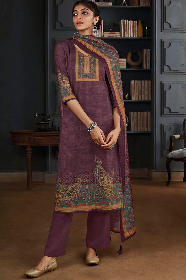 Premium Pure Pashmina Digital Print Salwar Kameez