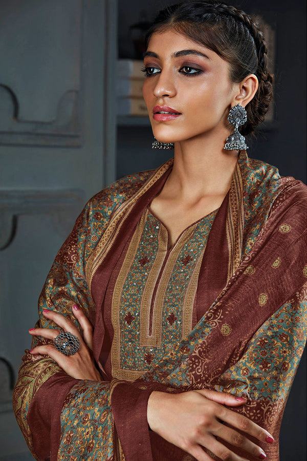 Premium Pure Pashmina Digital Print Salwar Kameez