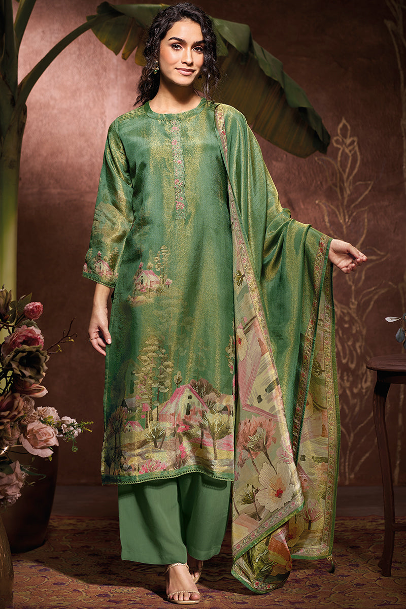 Premium Bemberg Tissue Digital Printed Salwar Suit