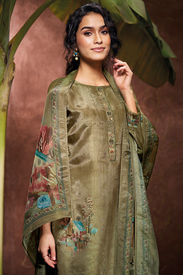 Premium Bemberg Tissue Digital Printed Salwar Suit