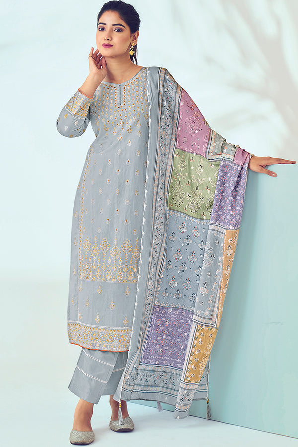 Superior Cotton Lucknowi Print Salwar Suit