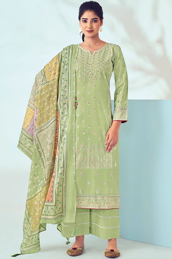 Superior Cotton Lucknowi Print Salwar Suit