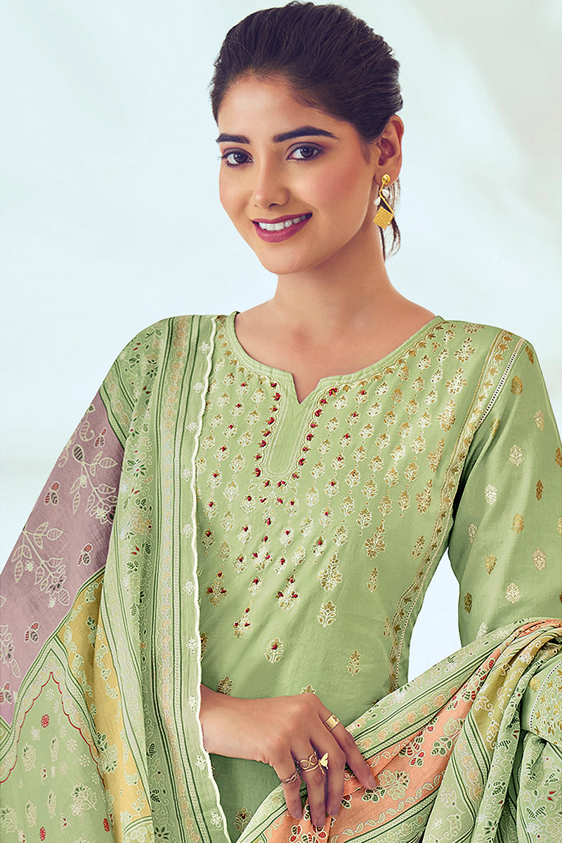 Superior Cotton Lucknowi Print Salwar Suit