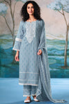 Superior Cotton Block Print Embroidered Salwar Suit