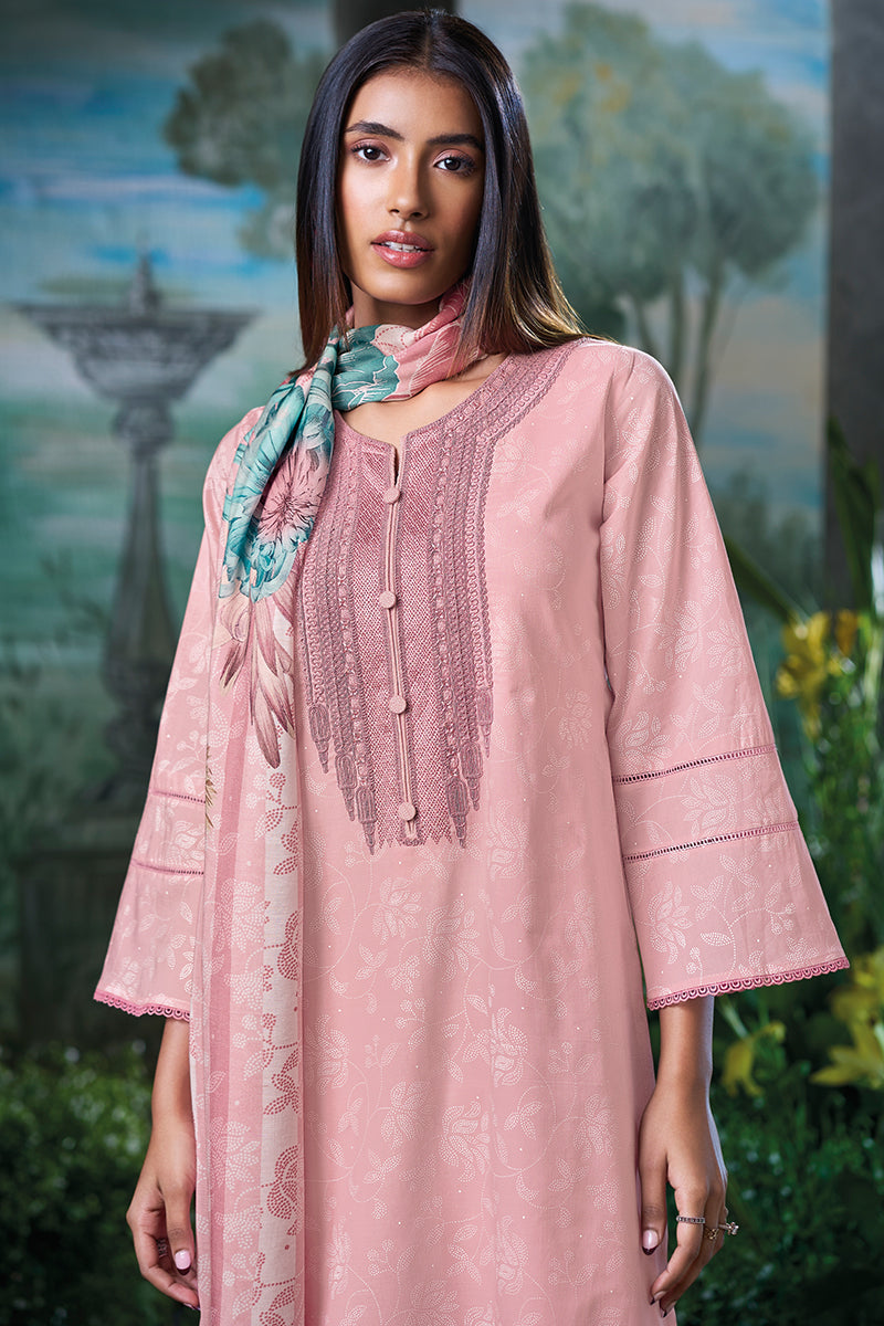 Superior Cotton Block Print With Coding Embroidery Salwar Suit