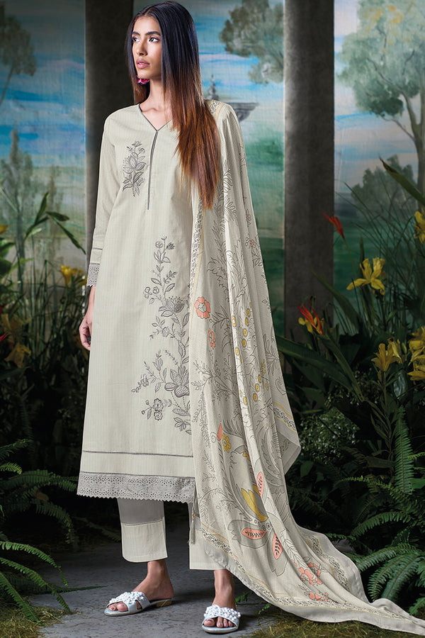 Superior Cotton Print With Heavy Embroidery Salwar Suit