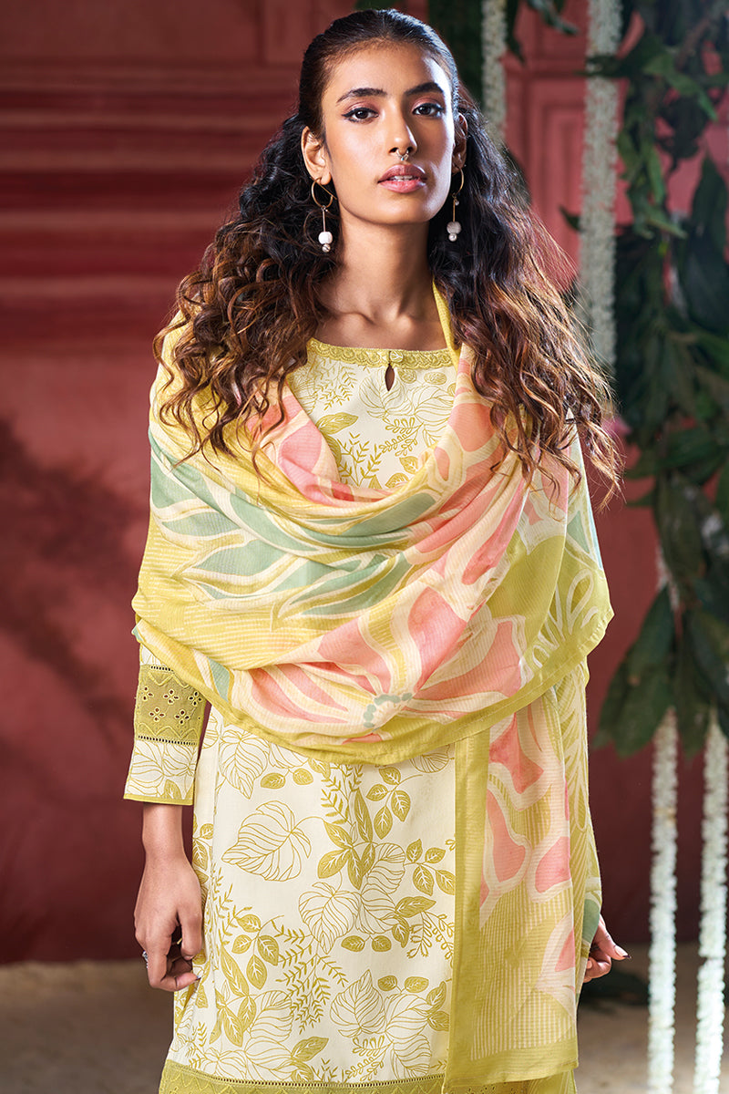 Superior Cotton Block Print With Fancy Lace Salwar Suit