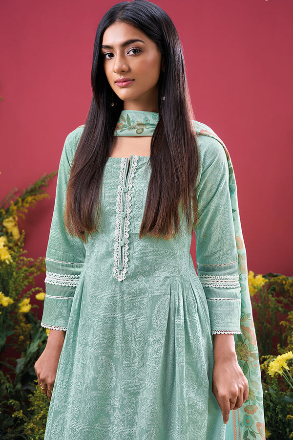 Superior Cotton Lawn Block Printed Salwar Suit