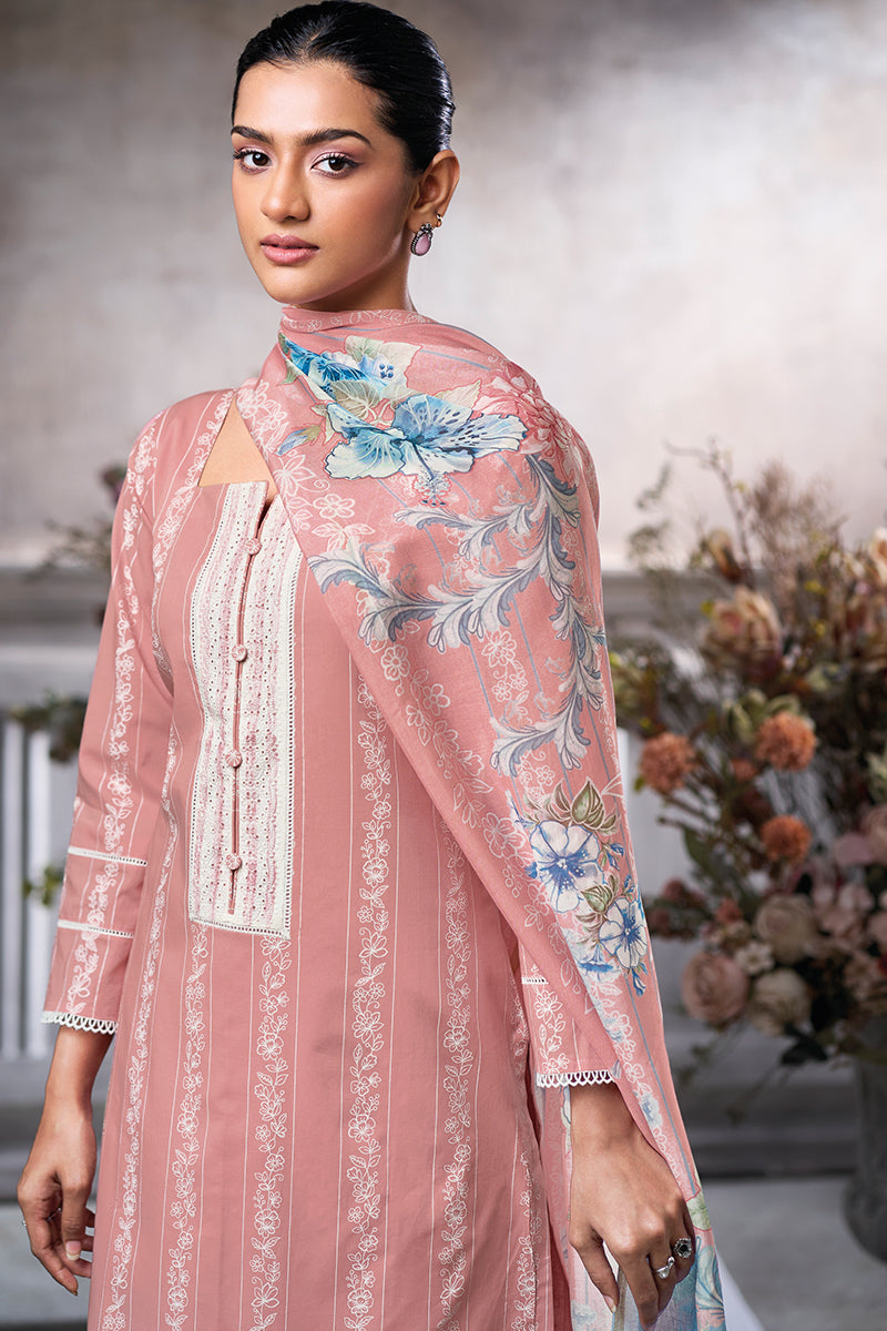 Superior Cotton Block Print Borrer Embroidered Salwar Suit