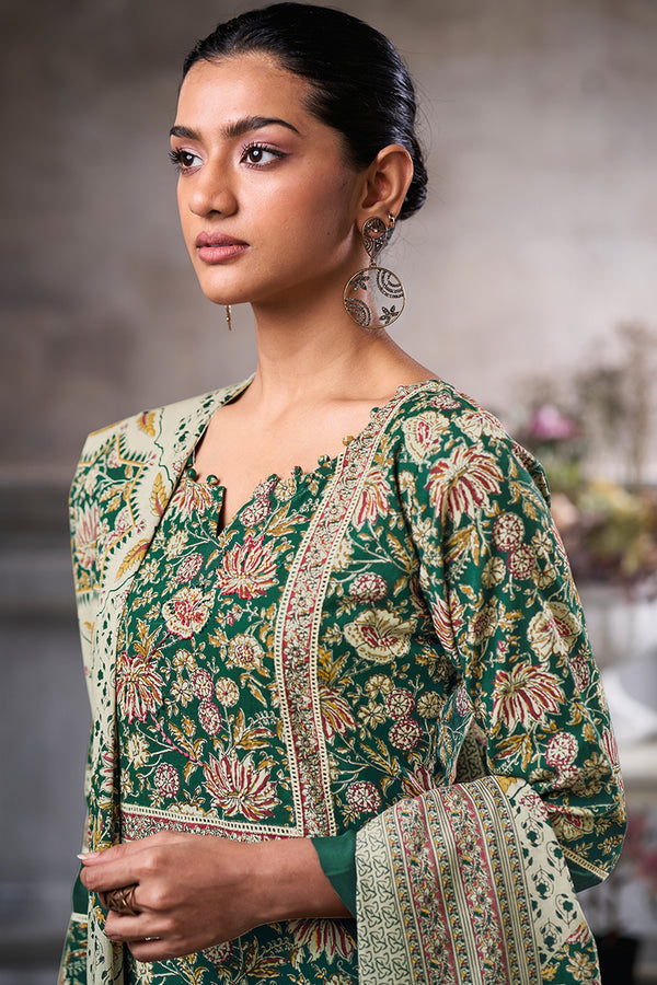 Superior Cotton Block Print With Handwork Salwar Suit