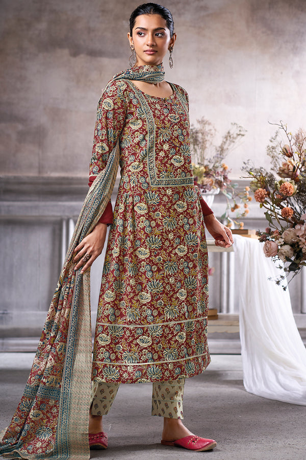 Superior Cotton Block Print With Handwork Salwar Suit