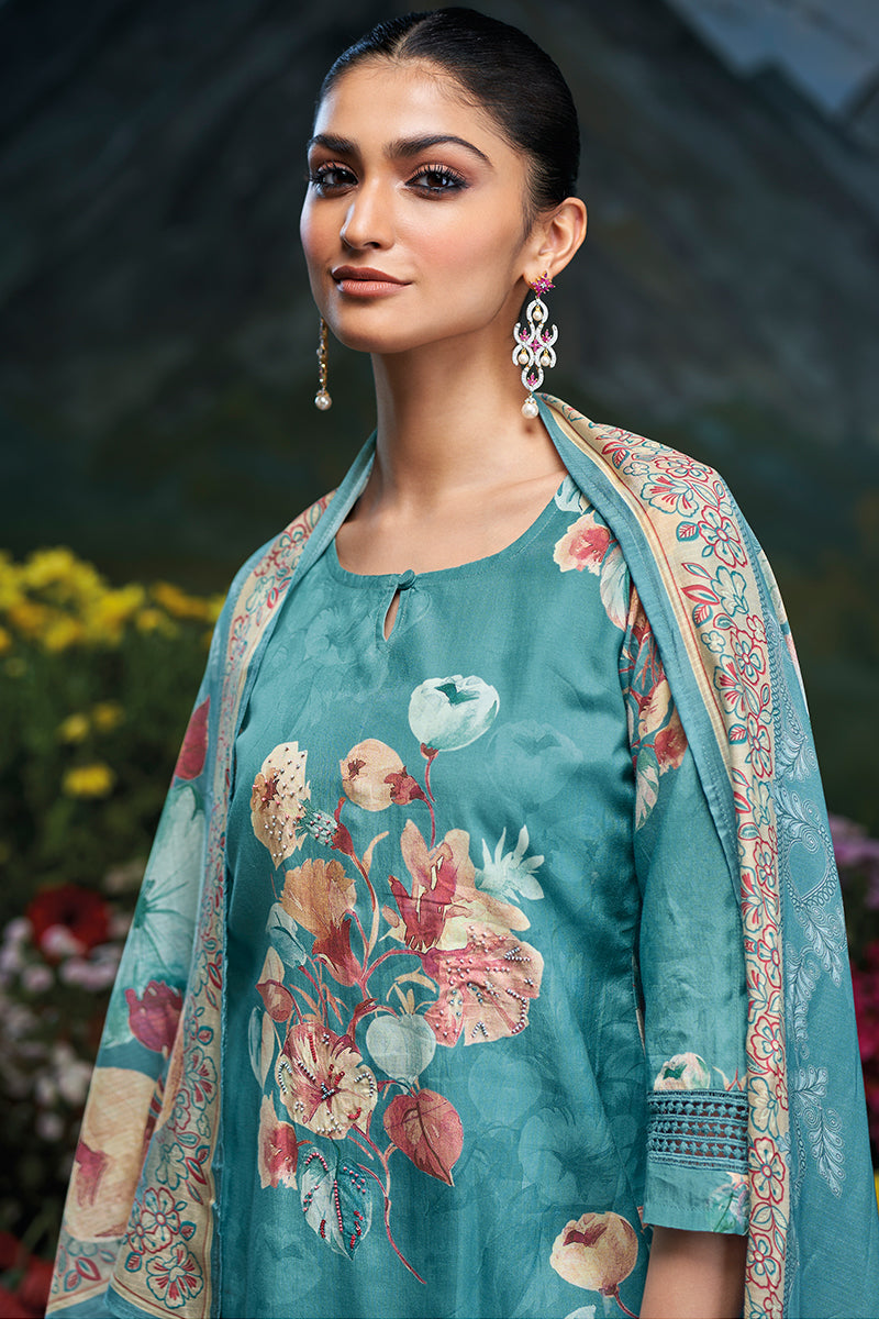 Premium Bemberg Silk Digital Printed Salwar Suit
