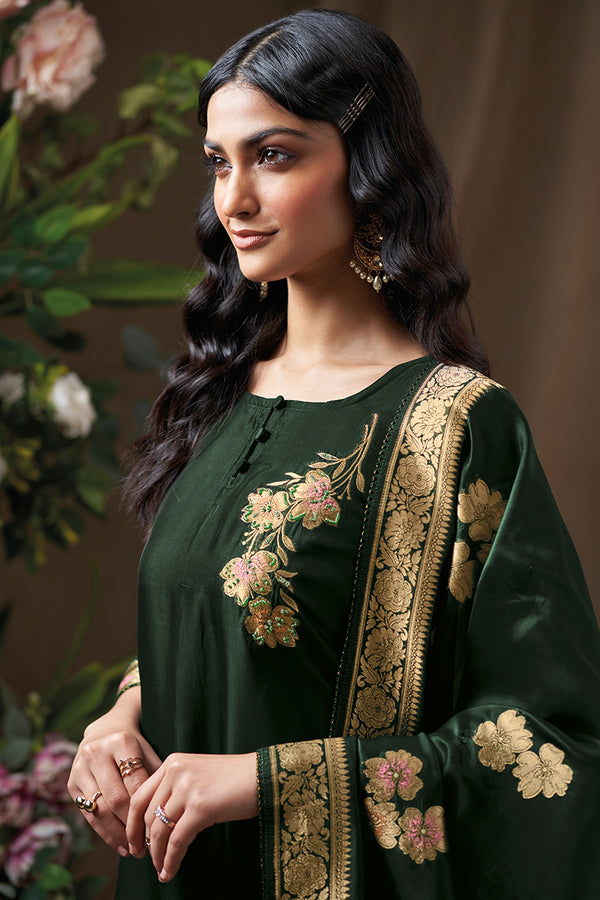 Premium Viscose Woven Silk Meena Jacquard Salwar Suit