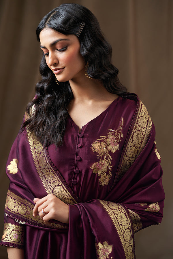 Premium Viscose Woven Silk Meena Jacquard Salwar Suit