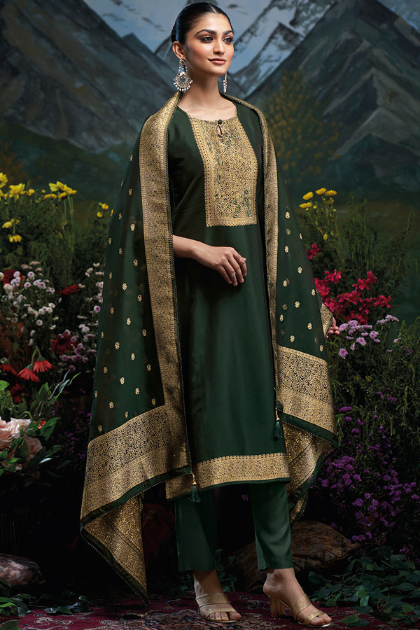 Premium Viscose Woven Silk Jacquard Salwar Suit