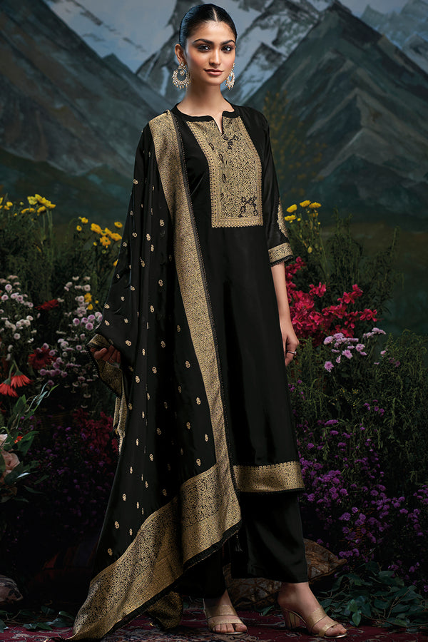 Premium Viscose Woven Silk Jacquard Salwar Suit