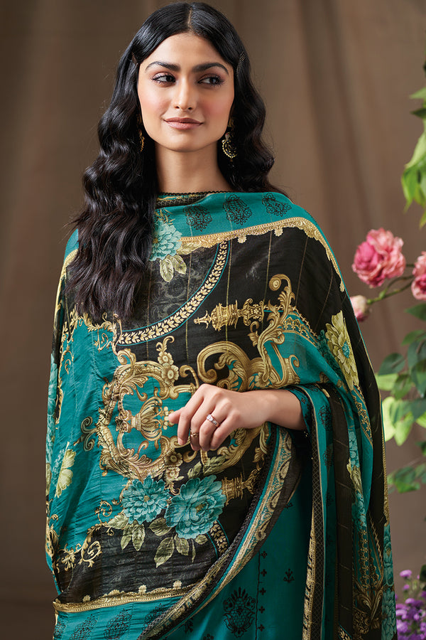 Premium Bemberg Silk Heavy Embroidered Salwar Suit