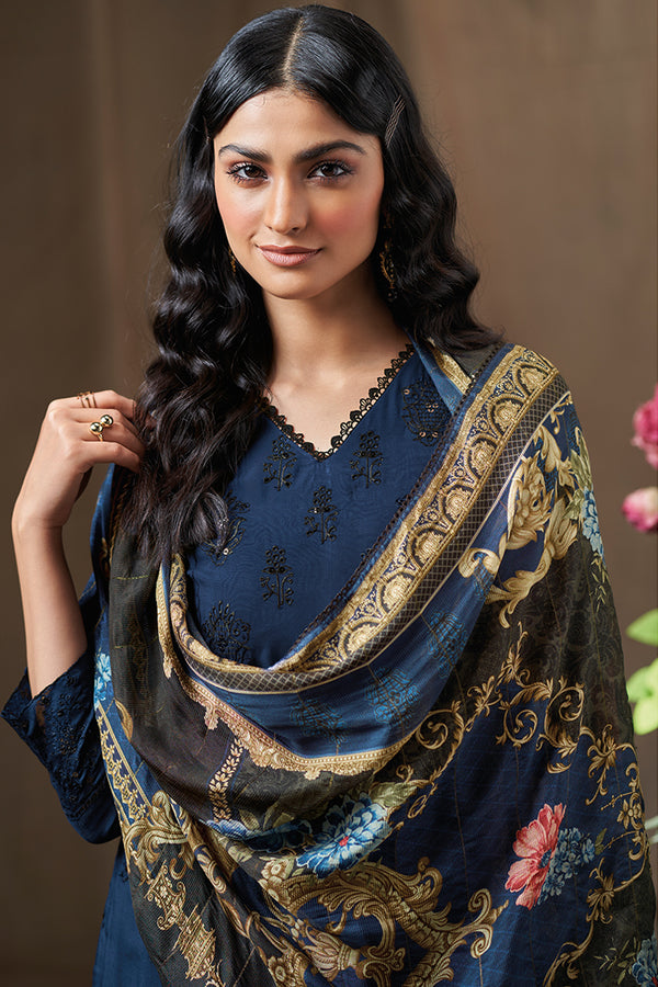 Premium Bemberg Silk Heavy Embroidered Salwar Suit