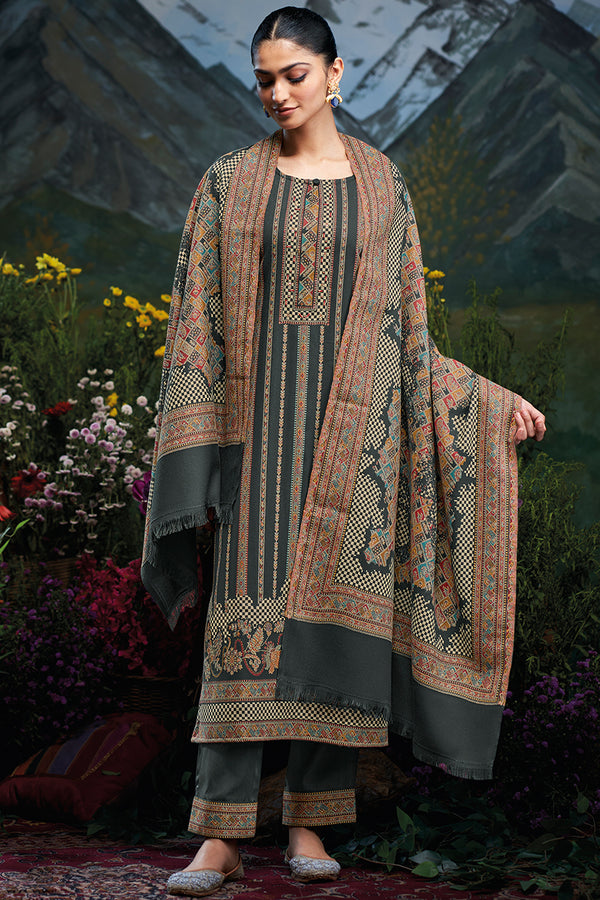 Premium Pure Pashmina Jacquard Salwar Suits