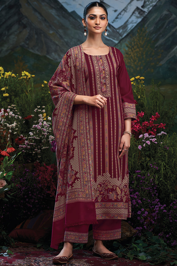 Premium Pure Pashmina Jacquard Salwar Suits