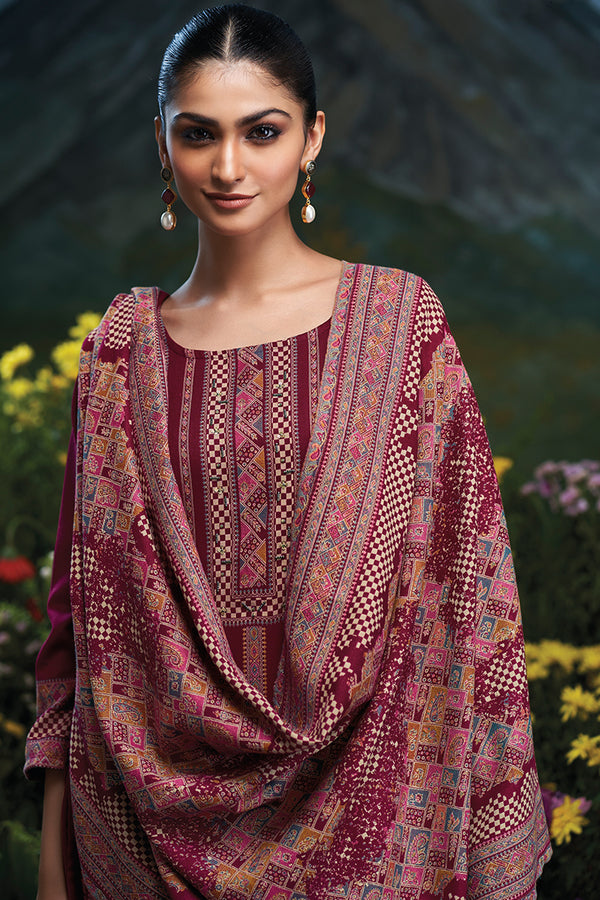 Premium Pure Pashmina Jacquard Salwar Suits
