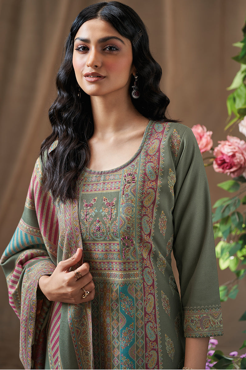 Premium Pure Pashmina Jacquard Salwar Suit