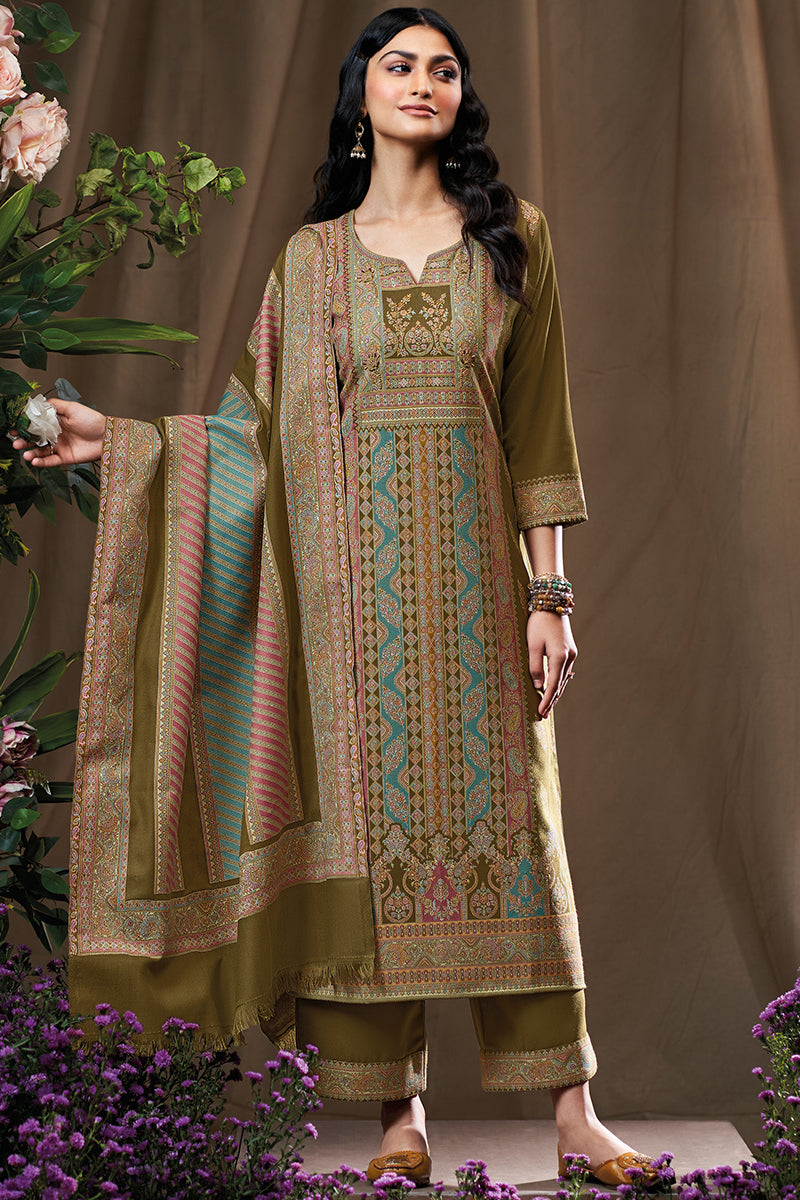 Premium Pure Pashmina Jacquard Salwar Suit