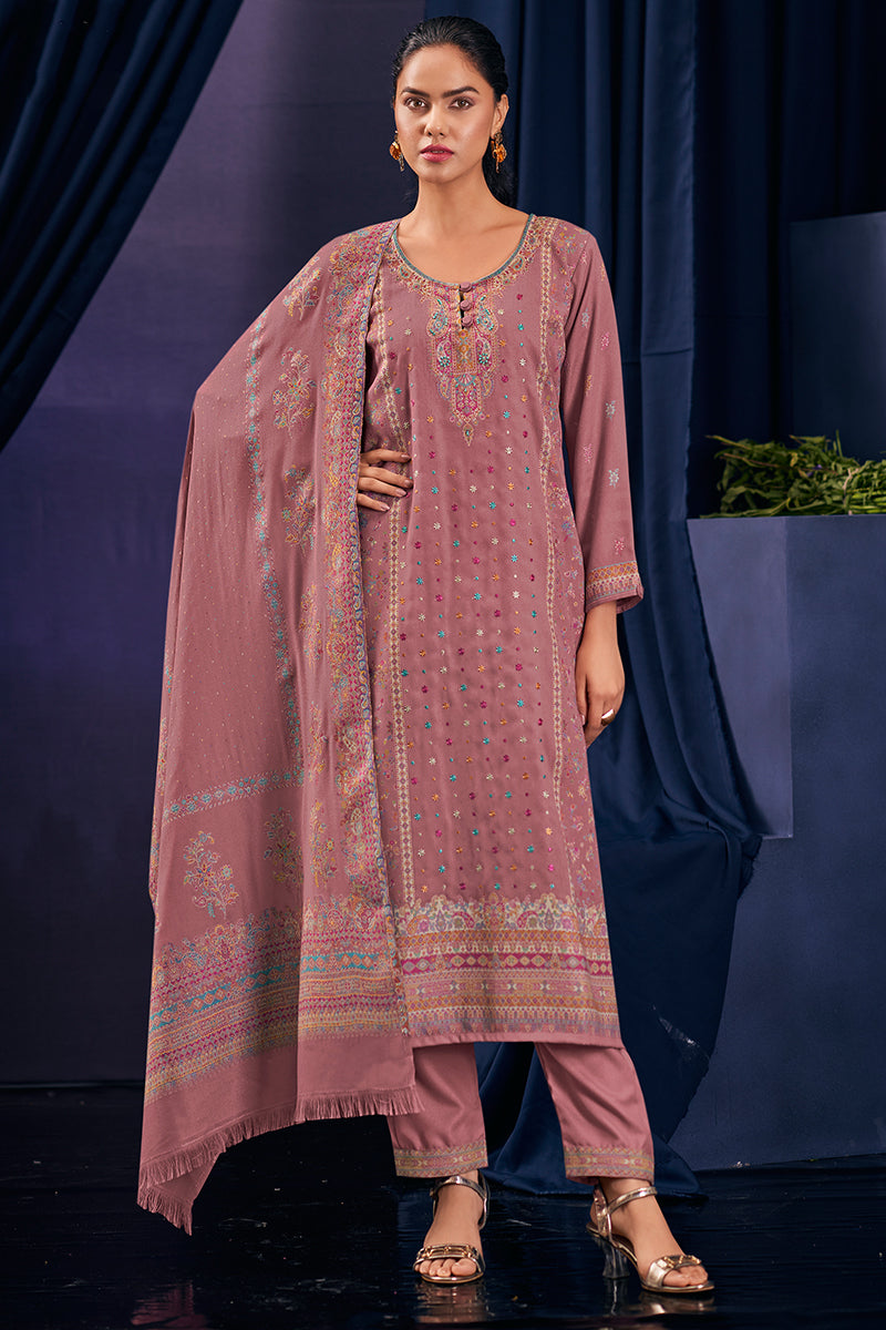 Premium Pure Pashmina Embroidered Salwar Suit