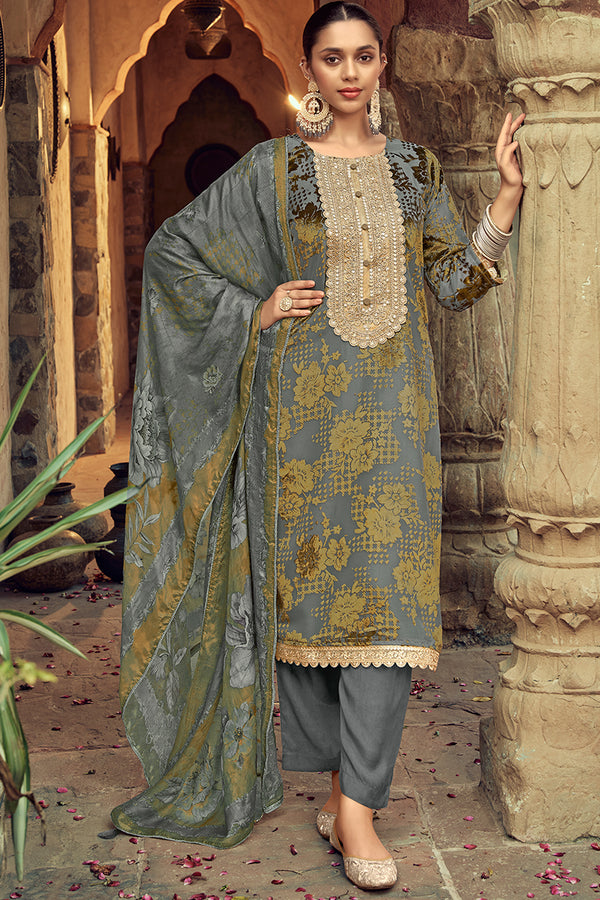 Pure Palachi With Cording Embroidered Salwar Suit