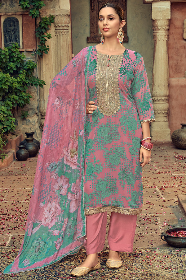 Pure Palachi With Cording Embroidered Salwar Suit